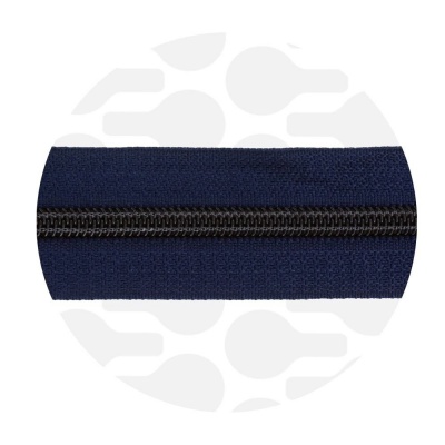 Navy blue - #5S Black | Spiralreißverschlüssen | 10 Meter