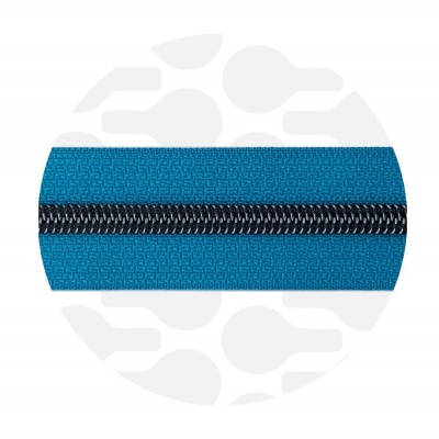 Lagoon Blue - #S5 Gunmetal | Zip Nylon | 1 meter