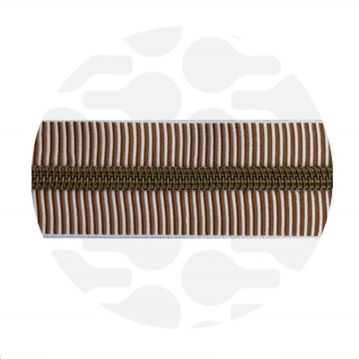 Photo of Striped Amber - #5S Bronze | Nylon Coil Zipper Tape | 1 meter