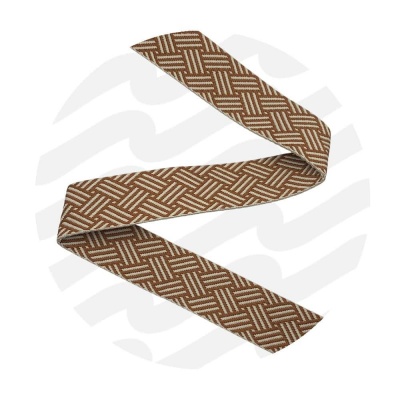 Beige-Cognac | Webbing Basketweave 38 mm | 3 meter