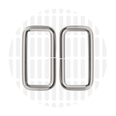 Basic | Rectangular ring | 38 mm | Nickel