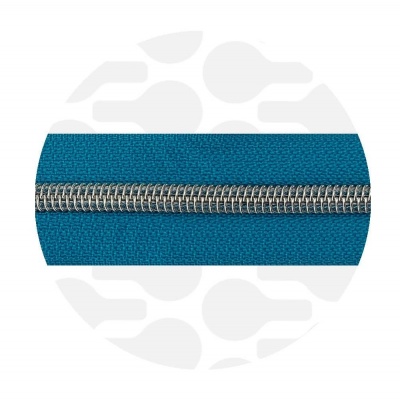 Lagoon Blue - #S5 Silver | Zip Nylon | 3 meter