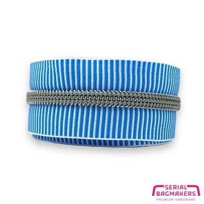 Photo of Foam - #S5 Silver | Nylon Coil Zipper Tape | 1 meter