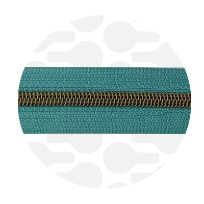 Deep Mint - #5S Bronze | Nylon Coil Zipper Tape | 3 meter