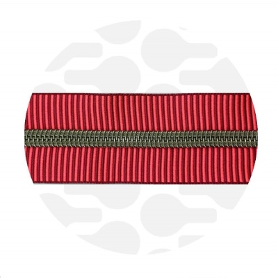 Photo of Striped Berry - #5S Silver | Nylon Coil Zipper Tape | 1 meter