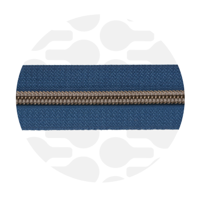 Stormy blue - #5S Gunmetal | Zip Nylon | 10 mètres