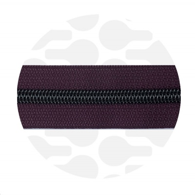 Midnight Plum - #S5 Gun Metal | Nylon Coil Zipper Tape | 10 meter