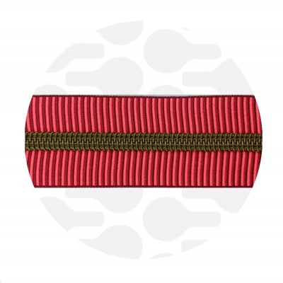 Striped Berry - #5S Bronze | Nylon Coil Zipper Tape | 3 meter