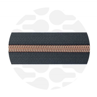 Midnight Grey - #S5 Rose Gold | Spiraalrits | 10 meter