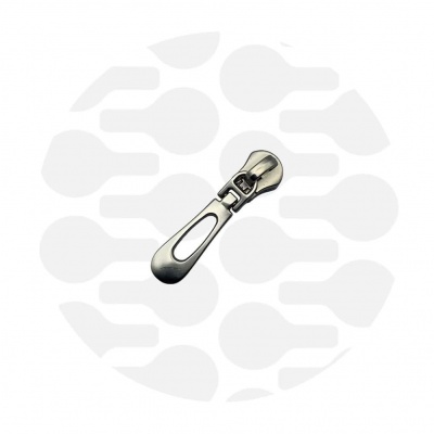 Photo of Buttonhole #M5 | Slider for metal zipper | Polished Nickel