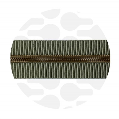 Photo of Striped Field - #5S Bronze | Nylon Coil Zipper Tape | 1 meter