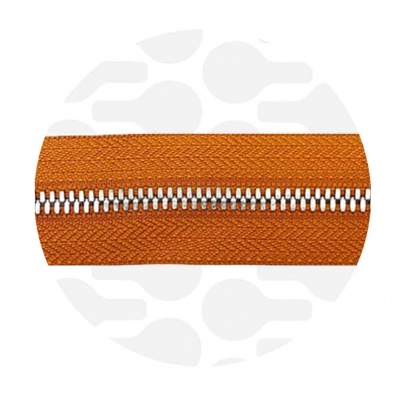 Pumpkin Spice - #M5 Silver | Metal Zipper Tape