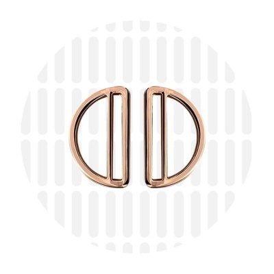 Sleek Duo | D-ring | 32 mm | Rose Gold