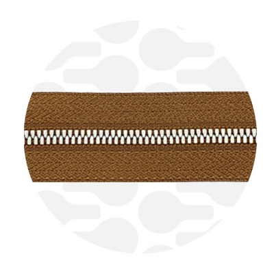 Photo of Old Cognac - #M3 Silver | Metal Zipper Tape