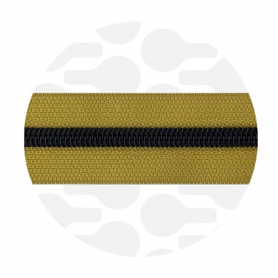 Mustard Yellow - #S5 Black | Nylon Coil Zipper Tape | 1 meter