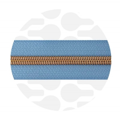 Nordic Blue - #5S Rose Gold | Nylon Coil Zipper Tape | 10 meter