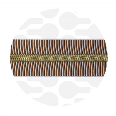 Photo of Striped Amber - #5S Gold | Nylon Coil Zipper Tape | 1 meter