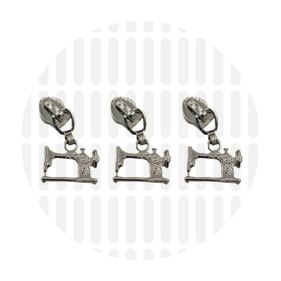Sewing Machine #5S | curseur zip nylon | Nickel