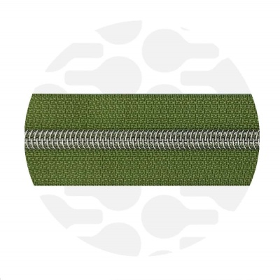 Old Lime - #S5 Silver | Nylon Coil Zipper Tape | 10 meter