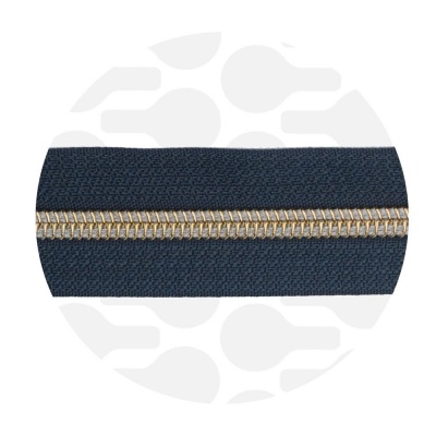 Night blue - #5S Gold | Zip Nylon | 3 mètres