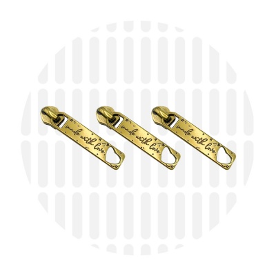 Made with love #5S | Schieber Nylon Reißverschluss | Gold