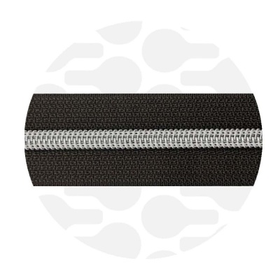 Dark Roast - #S5 Silver | Nylon Coil Zipper Tape | 1 meter