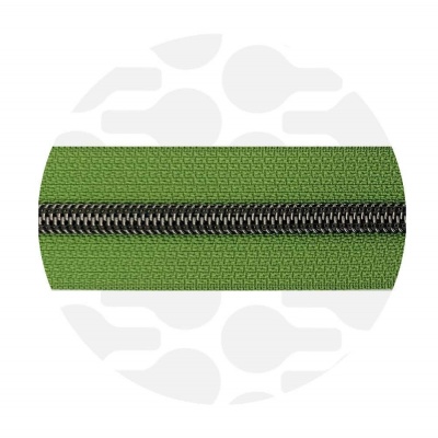 Woodland Green - #5S Gunmetal | Nylon Coil Zipper Tape | 10 meter