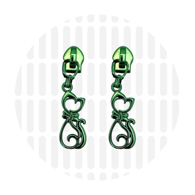 Cat #5S | curseur zip nylon | Apple Green