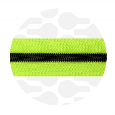 Neon Yellow - #5S Black | Nylon Coil Zipper Tape | 1 meter