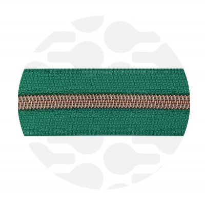 Frosted Green - #S5 Rose Gold | Spiralreißverschlüssen | 1 Meter