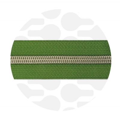 Woodland Green - #5S Silver | Nylon Coil Zipper Tape | 10 meter