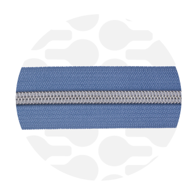 Cloudy Blue - #5S Silver | Spiraalrits | 10 meter
