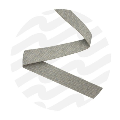 Beige-Ice Blue | Sangle Basketweave 38 mm | 3 meter Beige-Ice Blue | Sangle Basketweave 38 mm | 3 meter