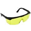 Afbeelding van Veiligheidsbril geel - helder polycarbonaat - verstelbare pootjes en zijbescherming