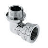 Afbeelding van BONFIX messing verchroomd draadfitting bocht 90 graden met kraag 3/8inch RRp