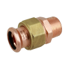 Image of BONFIX press fitting red copper 3-piece coupling 12mm x 3/8inch FR