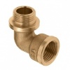 Afbeelding van BONFIX messing draadfitting bocht 90 graden met kraag 1inch RRp