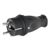 Afbeelding van Rubberen Stekker 230V – 16A – IP44 – Type E/F – Zwart