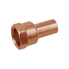 Image of BONFIX press fitting red copper push-in coupling female thread 12mm x 1/2inch MRp