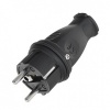 Afbeelding van Rubberen Stekker 230V – 16A – IP44 – Type E/F – Zwart