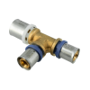 Afbeelding van BONFIX Alu-pers messing persfitting T-stuk verloop 25mm x 20mm x 20mm FFF