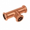 Image of BONFIX press fitting red copper Tee reduced 35mm x 35mm x 28mm FFF