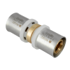 Afbeelding van BONFIX Alu-pers - messing perskoppeling / persfitting - verloopkoppeling recht 25mm FF