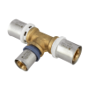 Afbeelding van BONFIX Alu-pers messing persfitting T-stuk verloop 25mm x 20mm x 25mm FFF