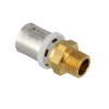 Afbeelding van BONFIX Alu-pers - messing perskoppeling - persfitting - puntstuk 1inch x 25mm FR