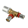 Afbeelding van BONFIX Alu-pers messing persfitting T-stuk verloop 25mm x 16mm x 16mm FFF