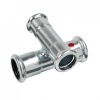 Image of BONFIX press fitting galvanized steel cross-over coupling 22mm x 15mm FFFF