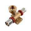 Afbeelding van BONFIX Alu-pers messing persfitting muurplaat dubbel recht 16mm x 1/2inch x 16mm FRpF