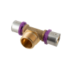 Afbeelding van BONFIX Alu-pers messing persfitting T-stuk 26mm x 1inch x 26mm FRF