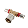 Afbeelding van BONFIX Alu-pers messing persfitting T-stuk verloop 16mm x 25mm x 16mm FFF